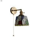 Axyaa Tiffany Style Glass Wall Light Fixture - Colorful LED Bedroom Lamp