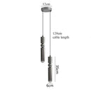 Axyaa LED Cylinder Chandelier for Home Décor - Modern Brass Silver Design