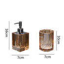 Axya Crystal Clear Bathroom Set - Dispenser & Storage Accessories