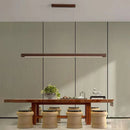 Axyaa Minimalist Wood LED Pendant Light for Dining Room, Bar, and Office