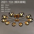 Axyaa Modern Glass Ball LED Chandelier for Living Dining Bedroom Décor