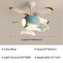 Axyaa Helicopter Fan Chandelier Cartoon Ceiling Lamps LED Fixture for Children's Bedroom