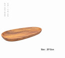 Axyaa Acacia Wood Plate Set for Cake, Dessert, Fruit, Sushi - Premium Special-Shaped Dishes