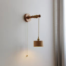 Axyaa Wooden LED Wall Sconce Light Fixture for Home Decor, Wabi Sabi Style