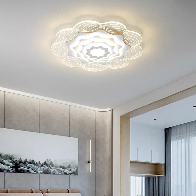 Axyaa Flowers LED Ceiling Light: Modern, Warm, Romantic, Atmospheric.