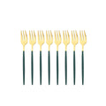 Axyaa Mini Stainless Steel Tea Cake Dessert Forks Set - 8pcs