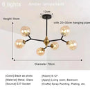 Axyaa Nordic Glass Ball LED Ceiling Chandelier for Living Room, Bedroom, Dining Room