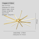 Axyaa Copper Gold LED Ceiling Lamp for Living Room Bedroom Study Lighting