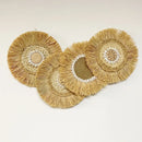 Axyaa Raffia Boho Wall Decor 30CM Round Handmade Tapestry