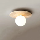 Axyaa Cream Yellow Stone Modern Small Ceiling Lamp