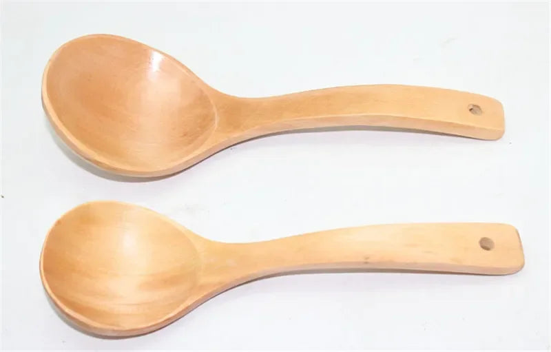 Axya Wooden Soup Spoon: High-Quality Wood Dinner Cutlery for Kitchen and Tableware