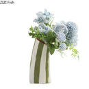 Axyaa Colorful Stripes Ceramic Vase for Modern Floral Arrangement