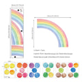 Axyaa Large Rainbow Wall Decal for Kids Rooms - Pastel Boho Design