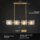 Axyaa Copper Glass Chandelier for Living Room, Bar, Villa, Staircase - Luxury Textured Design