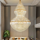Axyaa Luxury Crystal Chandelier for Villa Living Room with Stunning Hollow Design