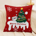 Axyaa Christmas Red Joyful Pillow for Bedroom & Living Room Decor