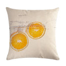 Axyaa Pineapple Orange Fruit Plant Linen Pillowcase 45*45cm