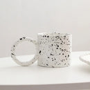 Axyaa Ink Splash Ceramic Mug 11oz - Black White Nordic Design