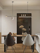 Axyaa Modern Minimalist Chandelier: High Level Decorative Lighting for Dining Room, Kitchen & Bar Counter
