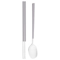 Axyaa Pink Silver Western Stainless Steel Cutlery Set with Spoon, Chopsticks, Flatware
