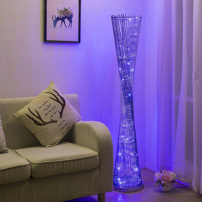 Axya Aluminum Tower Floor Lamp for Living Room Decor