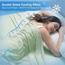 Axyaa Double Sided Ice Silk Cooling Blanket - Lightweight & Smooth Cold Quilt