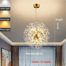 Axyaa Crystal Dandelion LED Chandelier: Modern Firefly Spark Ball Pendant Lamp