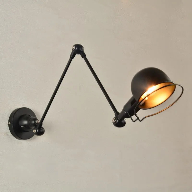 Nordic Adjustable Wall Lamp for Living Room Bedroom Loft | Axya Industrial Long Arm Wall Light