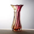 Axyaa Patchwork Glazed Vase: Red & Orange, Light Luxury Decor for Living Room & Bedroom