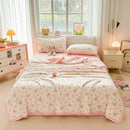 Axyaa Knitted Printed Aerobic Double Yarn Soybean Summer Quilt Core - Washable & Breathable