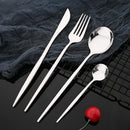 Axyaa Stainless Steel Cutlery Set - 32 Piece Western Flatware Silverware Kit