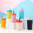 Axyaa Stainless Steel Vacuum Insulated Thermos Cup with Straw, 12oz