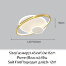 Axyaa Gold/Black LED Ceiling Lamp for Home Lighting - Indoor Decor Chandelier
