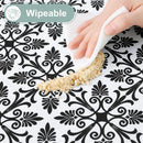 Axyaa Elastic Fitted Vinyl Tablecloth for Outdoor Dining & Picnics