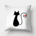 Cute Cat Cushion Cover 45x45cm - Axyaa Home Decor Pillowcases