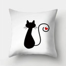 Cute Cat Cushion Cover 45x45cm - Axyaa Home Decor Pillowcases