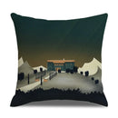 Axyaa Landscape Linen Pillowcase - Home Sofa Office Decoration - 45*45cm