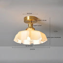 Axyaa Glass Ceiling Light: Modern LED Nordic Lamp for Home Decor