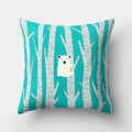 Axyaa Tropical Green Plant Tree Leaves Flower Cushion Cover 45X45CM