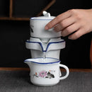 Axya 6-Person High-Grade Chinese Tea Set with Automatic Teapot and Tea Cups