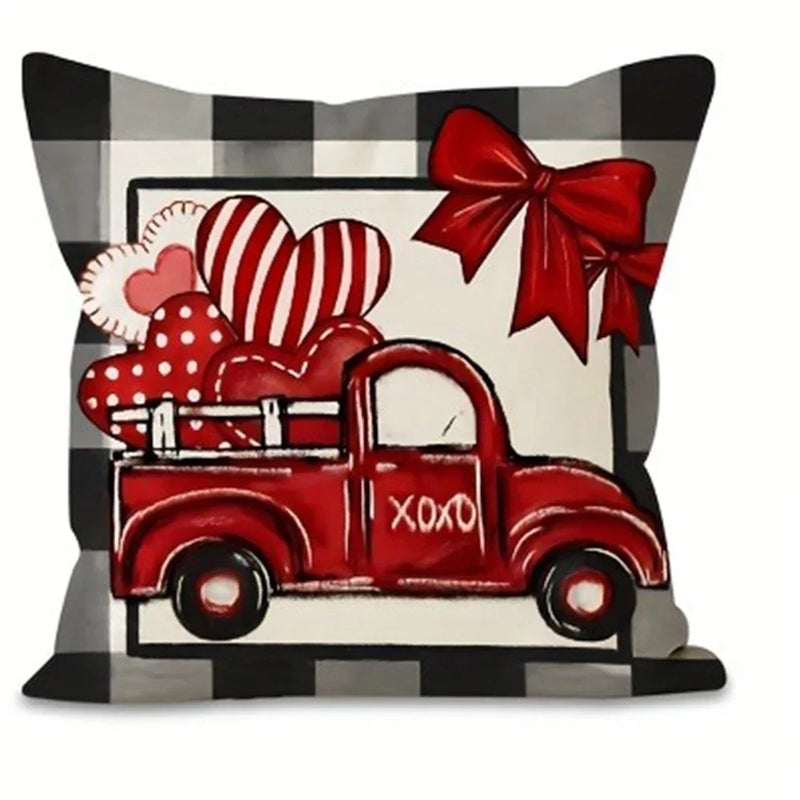 Axyaa Valentine's Day Love XOXO Pillowcase - Home Decor Sofa Cushion Cover Gift