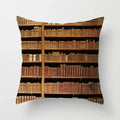 Axyaa Retro Library Pattern Pillowcase for Home and Office Decor