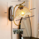 Axyaa Modern Iron Glass LED Wall Lights for Home Decor, 4w Bedside Lamp