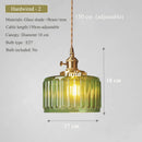 Axyaa Glass Pendant Light E27 Base Adjustable Ceiling Lamp for Living Room
