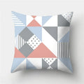 Axyaa Geometric Polyester Cushion Cover 45x45cm, Blue Gray Home Decor Pillowcase