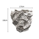 Axyaa Ceramic Rock Vase | Gold-plated Simulation Stone Design