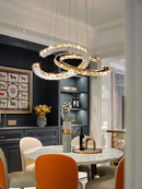 Axyaa LED Crystal Chandelier for Home Decoration.