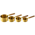 Axyaa Measuring Spoons & Cups Set Wood Handle Stainless Steel Baking Tools