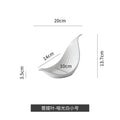 Axyaa Ceramic Sushi Plates | Creative Solid Color Dinnerware | Irregular Shape Snack Dishes