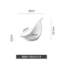 Axyaa Ceramic Sushi Plates | Creative Solid Color Dinnerware | Irregular Shape Snack Dishes